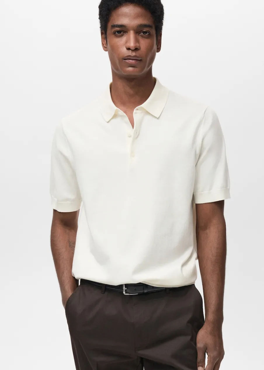 MANGO Koszulki Polo*100% cotton fine knit polo shirt
