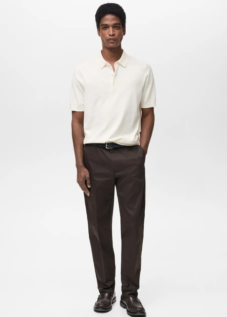 MANGO Koszulki Polo*100% cotton fine knit polo shirt