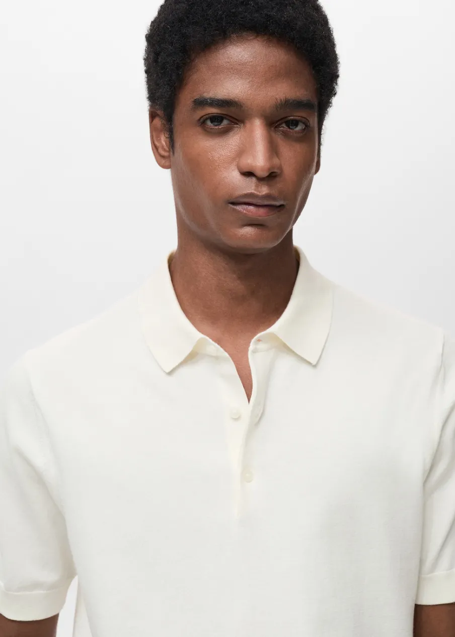 MANGO Koszulki Polo*100% cotton fine knit polo shirt