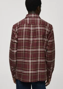 MANGO Koszule*100% cotton flannel checkered shirt