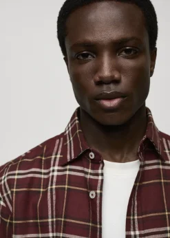 MANGO Koszule*100% cotton flannel checkered shirt