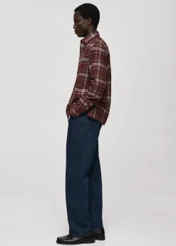 MANGO Koszule*100% cotton flannel checkered shirt