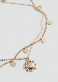 MANGO Biżuteria*Łańcuchowy naszyjnik z koralikami