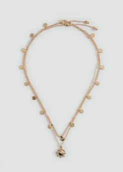 MANGO Biżuteria*Łańcuchowy naszyjnik z koralikami