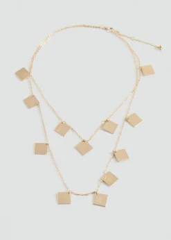 MANGO Biżuteria*Łańcuchowy naszyjnik z koralikami