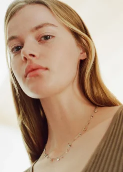 MANGO Biżuteria*Łańcuchowy naszyjnik z koralikami