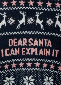 MANGO Swetry I Kardigany*Żakardowy sweter z bożonarodzeniowym motywem