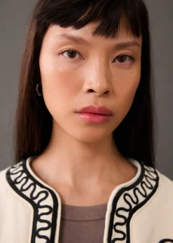 MANGO Kurtki*Żakiet bawełniany haftowany