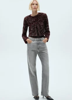 MANGO Kurtki*Żakiet haftowane cekiny