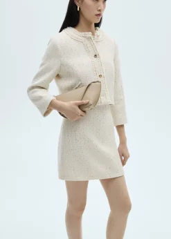 MANGO Kurtki*Żakiet tweedowy z ozdobnymi guzikami