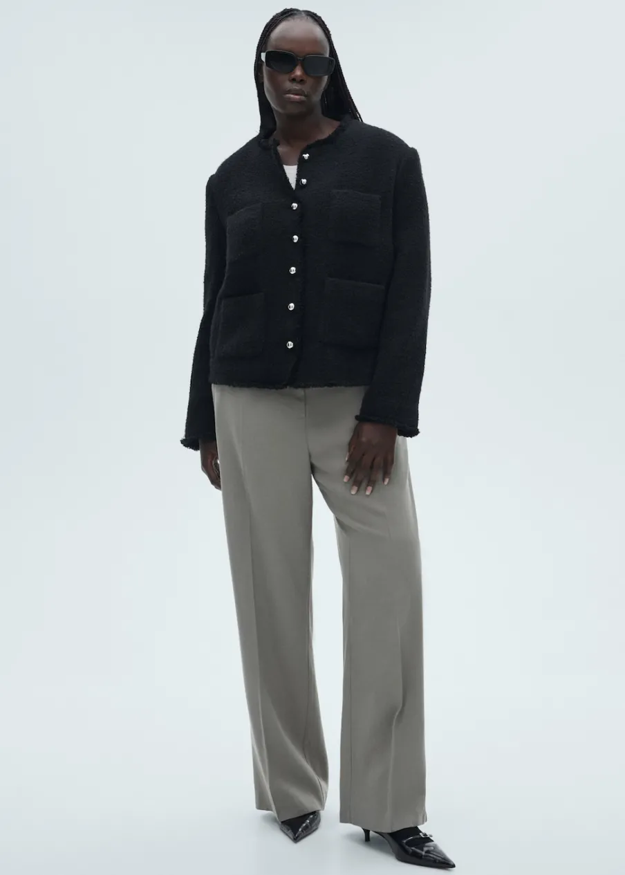 MANGO Kurtki*Żakiet tweedowy z ozdobnymi guzikami