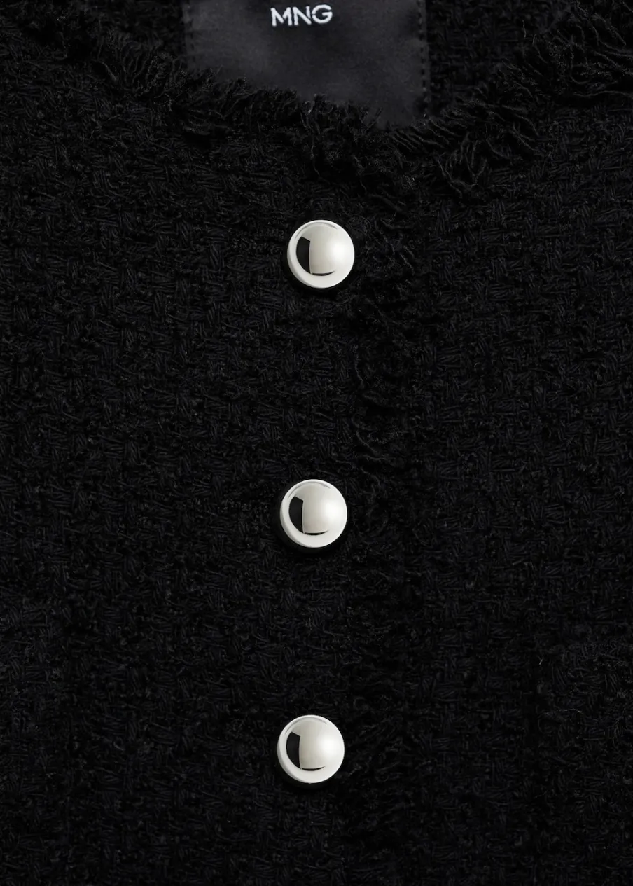 MANGO Kurtki*Żakiet tweedowy z ozdobnymi guzikami