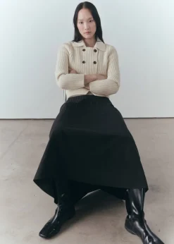 MANGO Kurtki*Żakiet z prążkowanej dzianiny na guziki