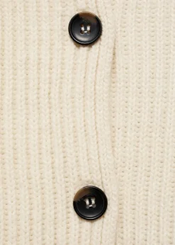 MANGO Kurtki*Żakiet z prążkowanej dzianiny na guziki