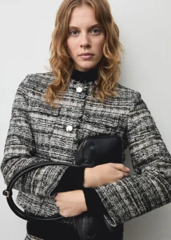 MANGO Kurtki*Żakiet z tweedu z metalicznymi guzikami