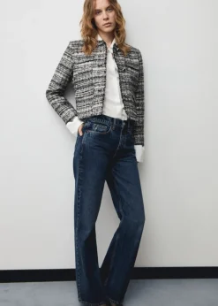 MANGO Kurtki*Żakiet z tweedu z metalicznymi guzikami