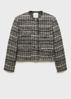 MANGO Kurtki*Żakiet z tweedu z metalicznymi guzikami
