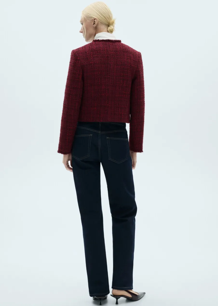 MANGO Kurtki*Żakiet z tweedu z postrzępionym wykończeniem