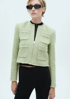 MANGO Kurtki*Żakiet z tweedu z zapięciem na zamek