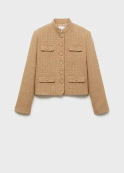 MANGO Kurtki*Żakiet z tweedu ze stójką