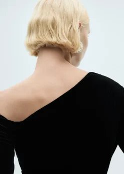 MANGO Sukienki I Kombinezony*Aksamitna sukienka asymetryczna