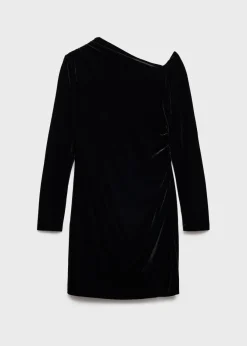 MANGO Sukienki I Kombinezony*Aksamitna sukienka asymetryczna