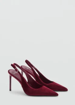 MANGO Buty*Aksamitne buty na obcasie