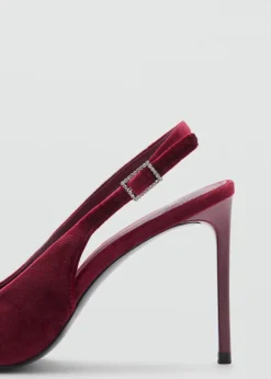 MANGO Buty*Aksamitne buty na obcasie