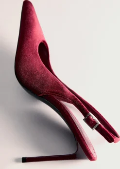 MANGO Buty*Aksamitne buty na obcasie