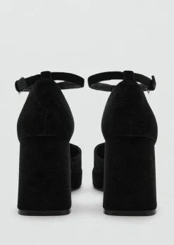 MANGO Buty*Aksamitne buty na obcasie