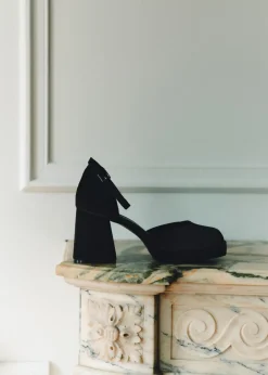 MANGO Buty*Aksamitne buty na obcasie