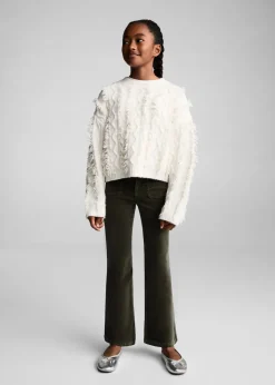 Dzieci MANGO Spodnie*Aksamitne spodnie dzwony