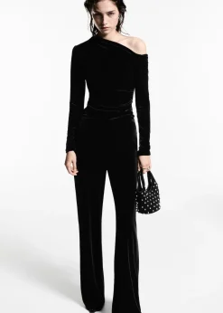 MANGO Topy|Koszulki*Aksamitny top asymetryczny