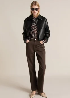 MANGO Koszule I Bluzki*Animal print satin blouse