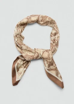 MANGO Szaliki I Chusty*Apaszka ze wzorem wężowej skóry