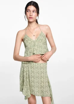 MANGO Spódnice*Asymetryczna spódnica z nadrukiem