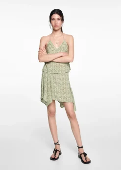 MANGO Spódnice*Asymetryczna spódnica z nadrukiem