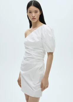 MANGO Sukienki I Kombinezony*Asymetryczna sukienka z bufiastym rękawem