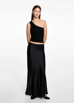 MANGO Koszulki I Topy*Asymetryczny top z lureksu