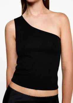 MANGO Koszulki I Topy*Asymetryczny top z lureksu