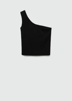 MANGO Koszulki I Topy*Asymetryczny top z lureksu