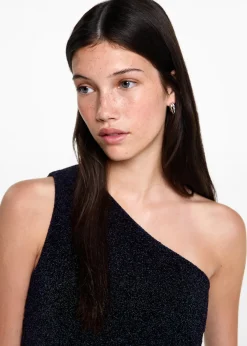 MANGO Koszulki I Topy*Asymetryczny top z lureksu