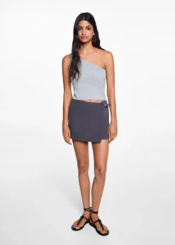 MANGO Koszulki I Topy*Asymetryczny top z lureksu