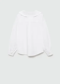 Dzieci MANGO Koszule I Bluzki*Ażurowa bluzka z kołnierzykiem babydoll