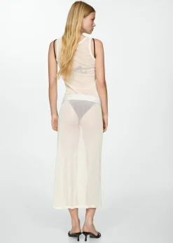 MANGO Sukienki I Kombinezony*Ażurowa sukienka z dzianiny