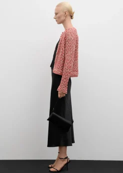 MANGO Kurtki*Ażurowy melanżowy kardigan z lureksu