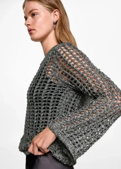 MANGO Swetry I Kardigany*Ażurowy sweter z lureksu