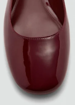 MANGO Buty*Balerinki lakierowane z paskiem
