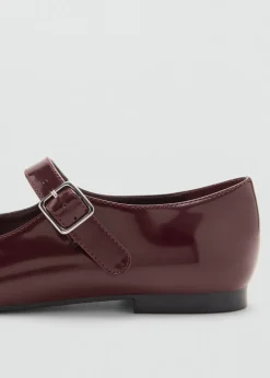 MANGO Buty*Balerinki lakierowane z paskiem
