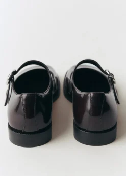 MANGO Buty*Baleriny skórzane z klamrą